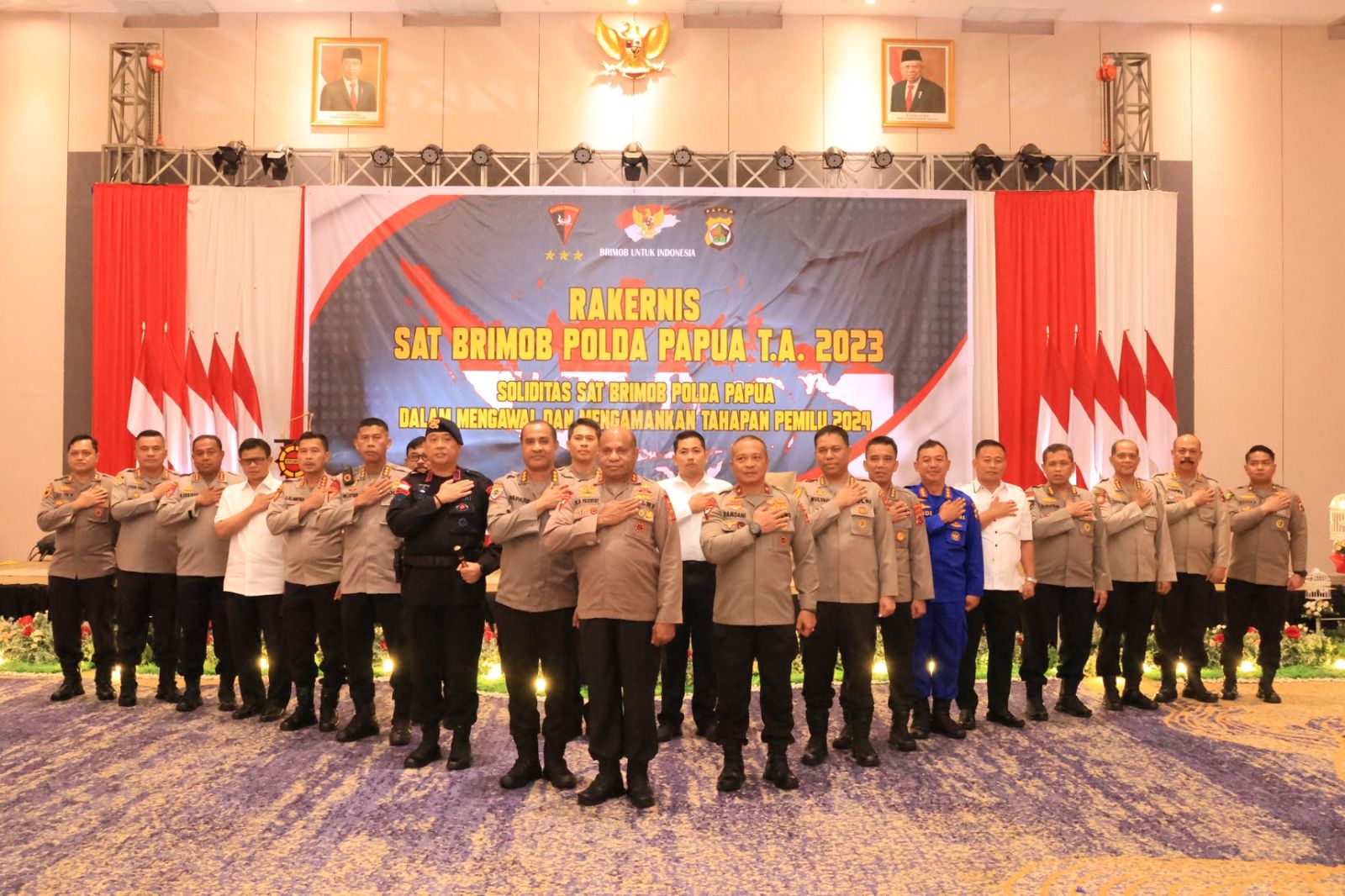 Kapolda Papua Buka Rakernis Sat Brimob Polda Papua dengan Fokus Mengamankan Tahapan Pemilu 2024