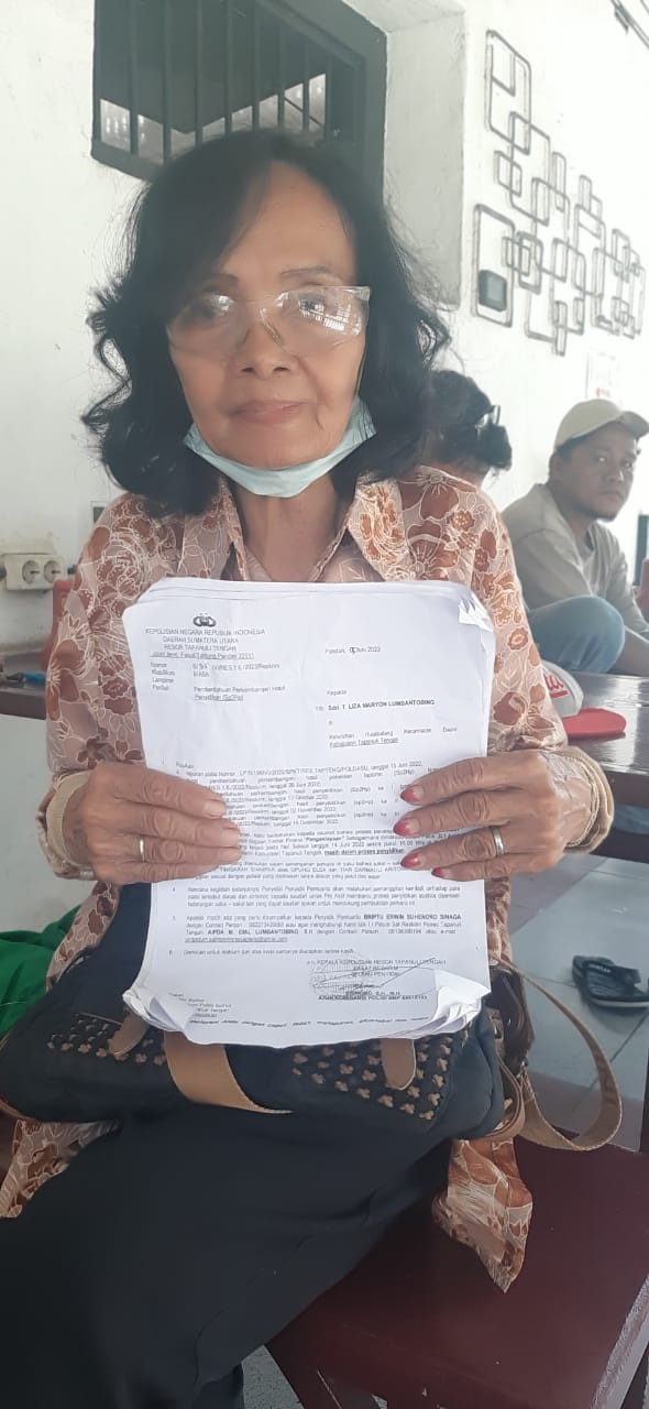 Setahun, Pengaduan Liza Maryon Lumbantobing Mengendap di Polres Tapteng