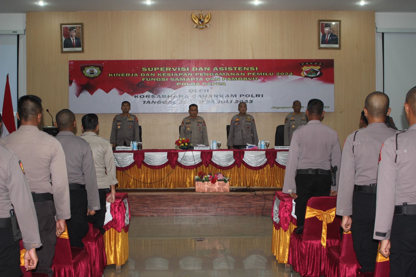 Kegiatan Supervisi dan Asistensi Pengamanan Pemilu 2024 Digelar di Polda Papua