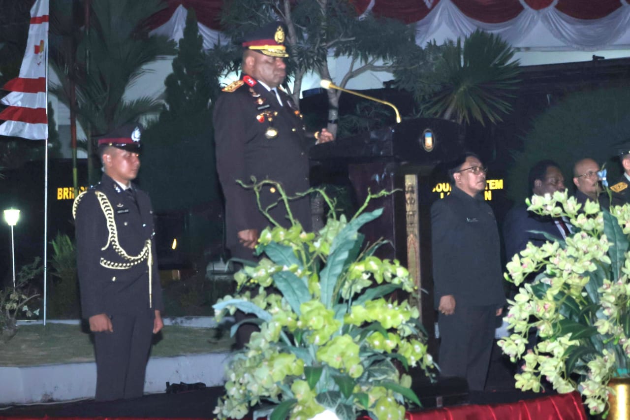 Peringati HUT RI ke 78 Tahun, Kapolda Papua Pimpin Upacara Taptu