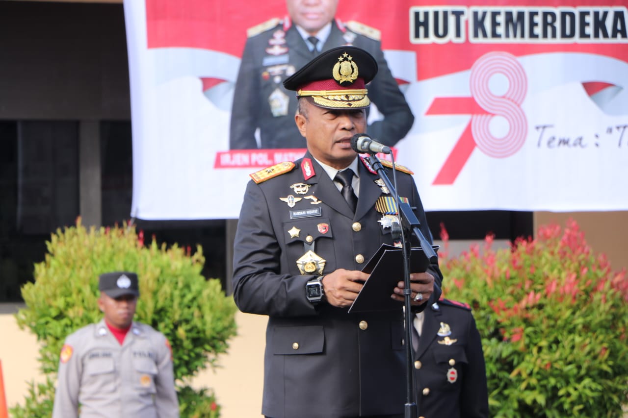 Wakapolda Papua Pimpin Pelaksanaan Upacara HUT RI Ke-78 di Mapolda Papua