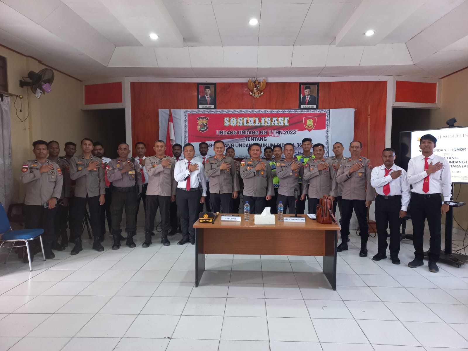 Sampaikan KUHP Terbaru, Polda Papua Sosialisasi ke Anggota Polres Pegunungan Bintang