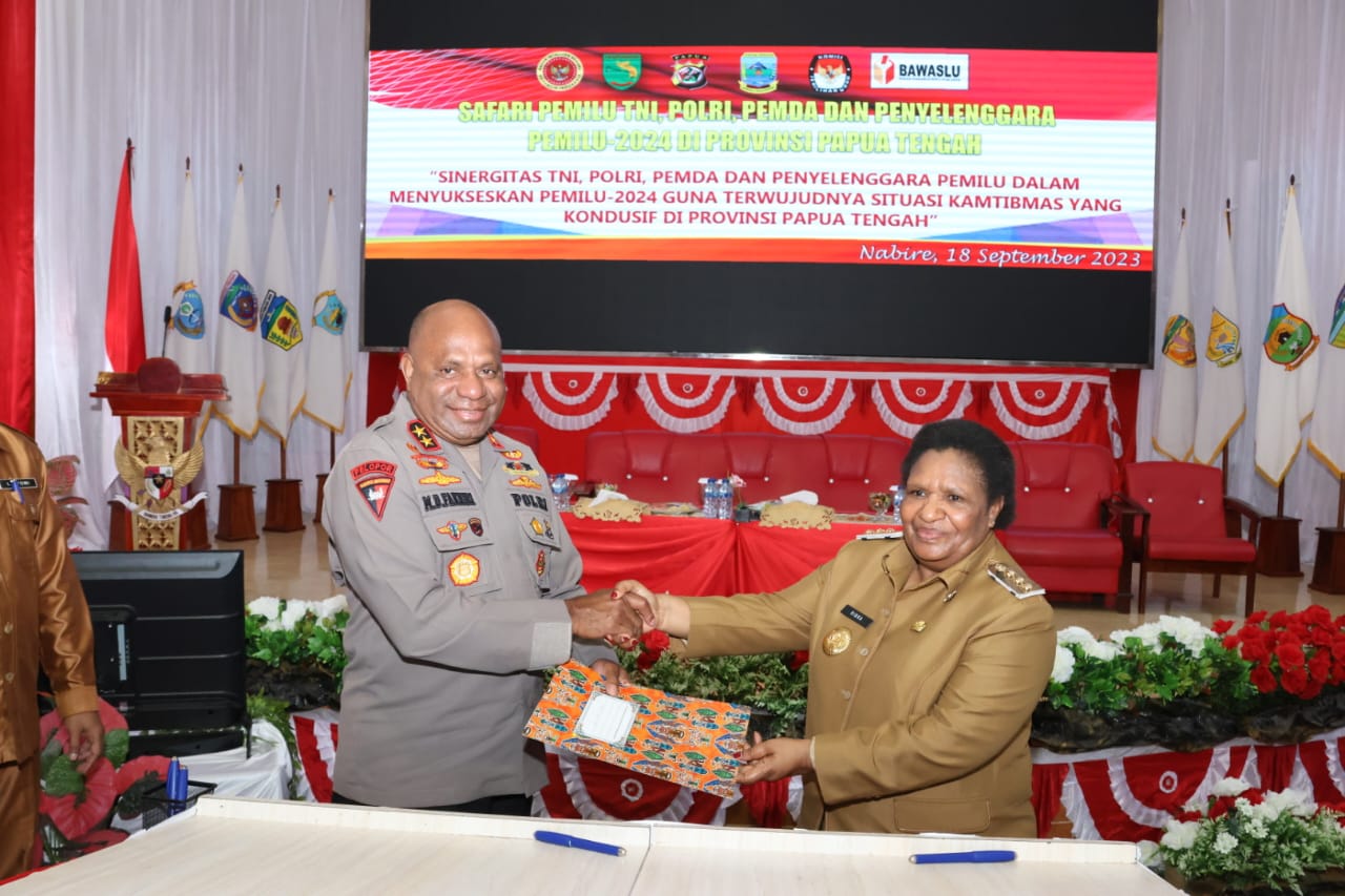 Kapolda Papua Hadiri Safari Pemilu Bersama Pejabat Provinsi Papua Tengah