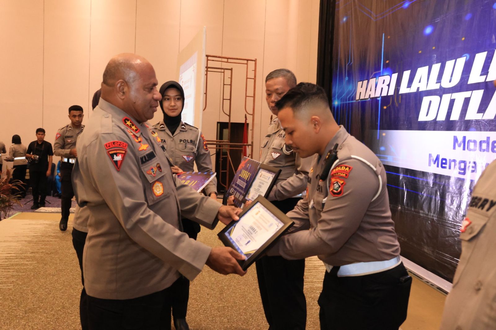 Kapolda Papua Hadiri Syukuran Hari Lalu Lintas Bhayangkara ke-68 Tahun 2023 Dit Lantas Polda Papua