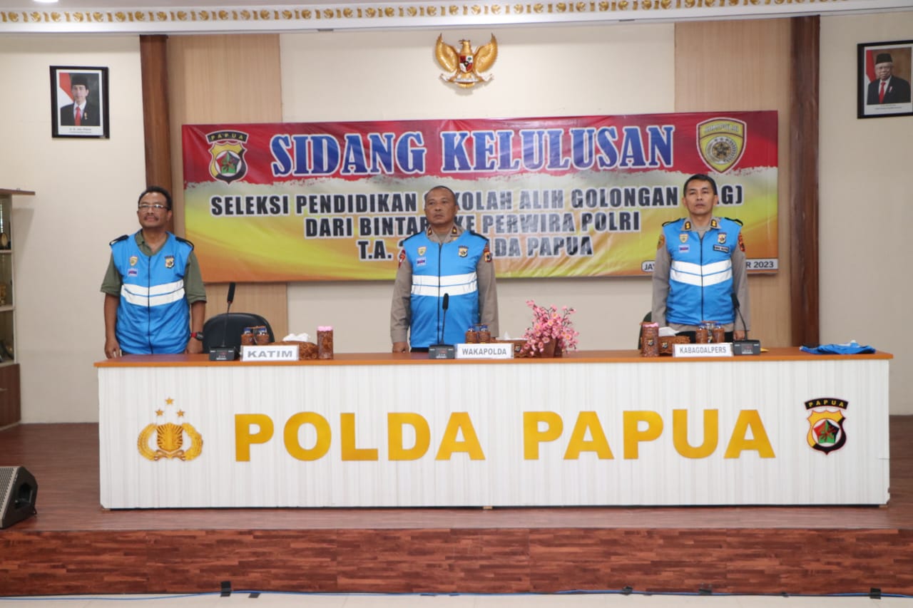 Wakapolda Papua Pimpin Sidang Kelulusan Seleksi PAG Tahun Anggaran 2023