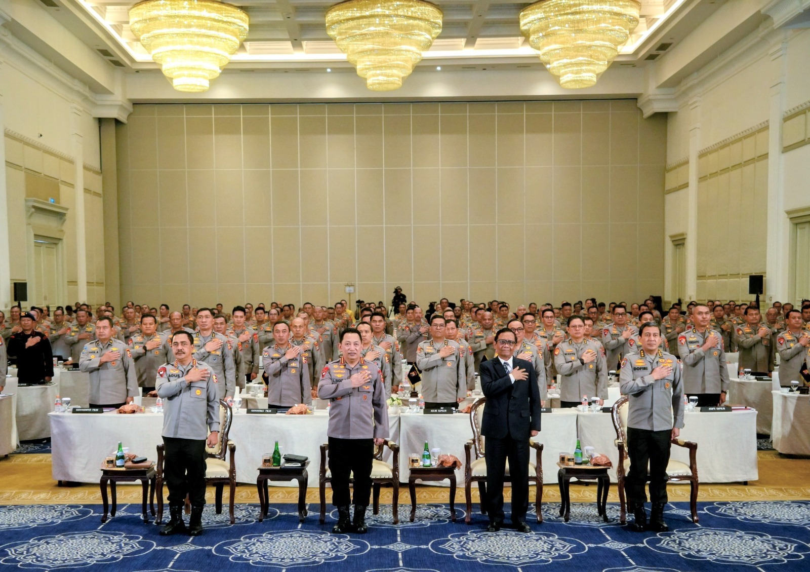 Kapolda dan Pejabat Utama Polda Papua Hadiri Rakor Kesiapan Operasi Mantab Brata 2023-2024