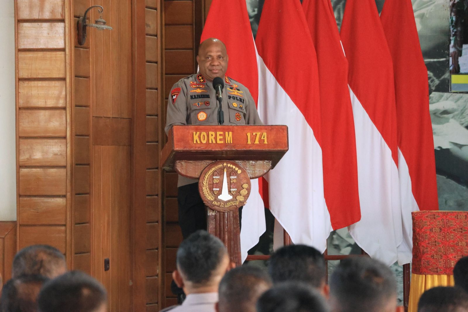 Kunjungan Kapolda Papua di Merauke bahas Persiapan Pemilu 2024 bersama jajaran TNI-Polri