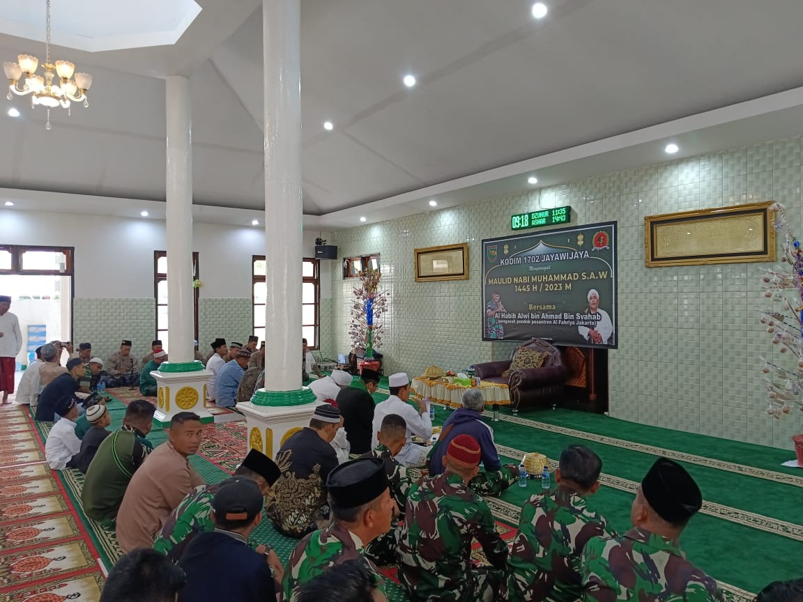 Kodim 1702/JWY Gelar Peringatan Maulid Nabi Muhammad SAW