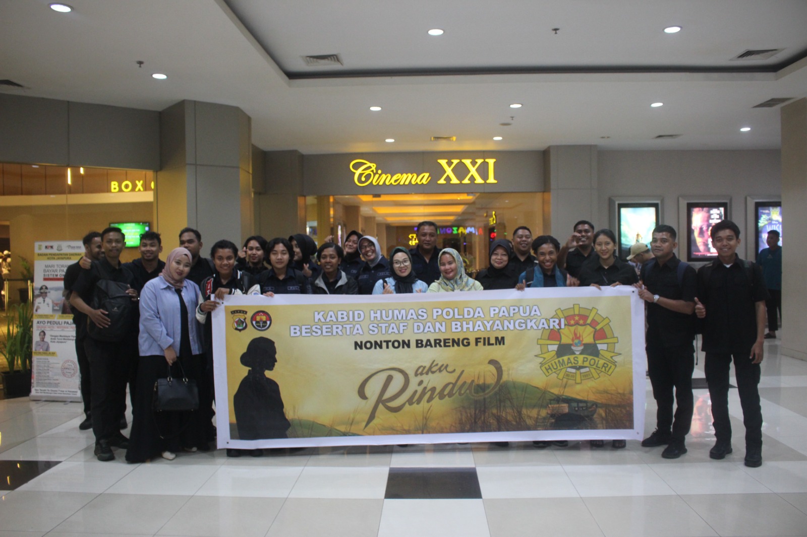 Polda Papua Gelar Nobar Film “Aku Rindu” Di Cinema XXI Jayapura