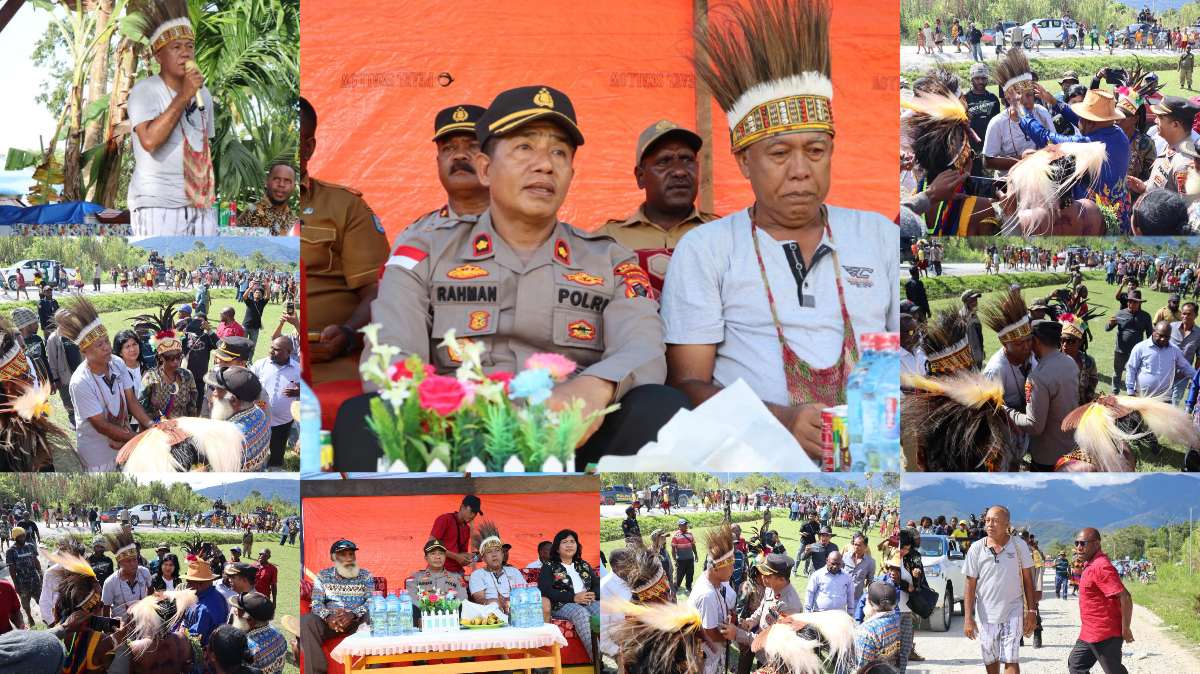Kapolres Mamberamo Tengah Hadiri Acara Penjemputan PJ Karateker Bupati Mamteng