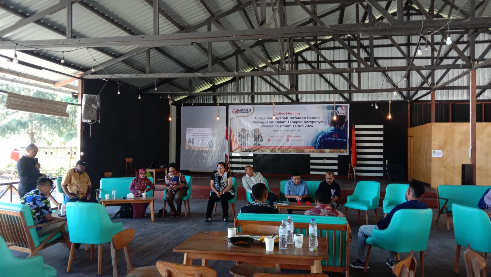 Dir Intelkam Polda Papua Ikuti Coffe Morning bahas Upaya Pencegahan Pelanggaran Tahapan Kampanye Pemilu 2024