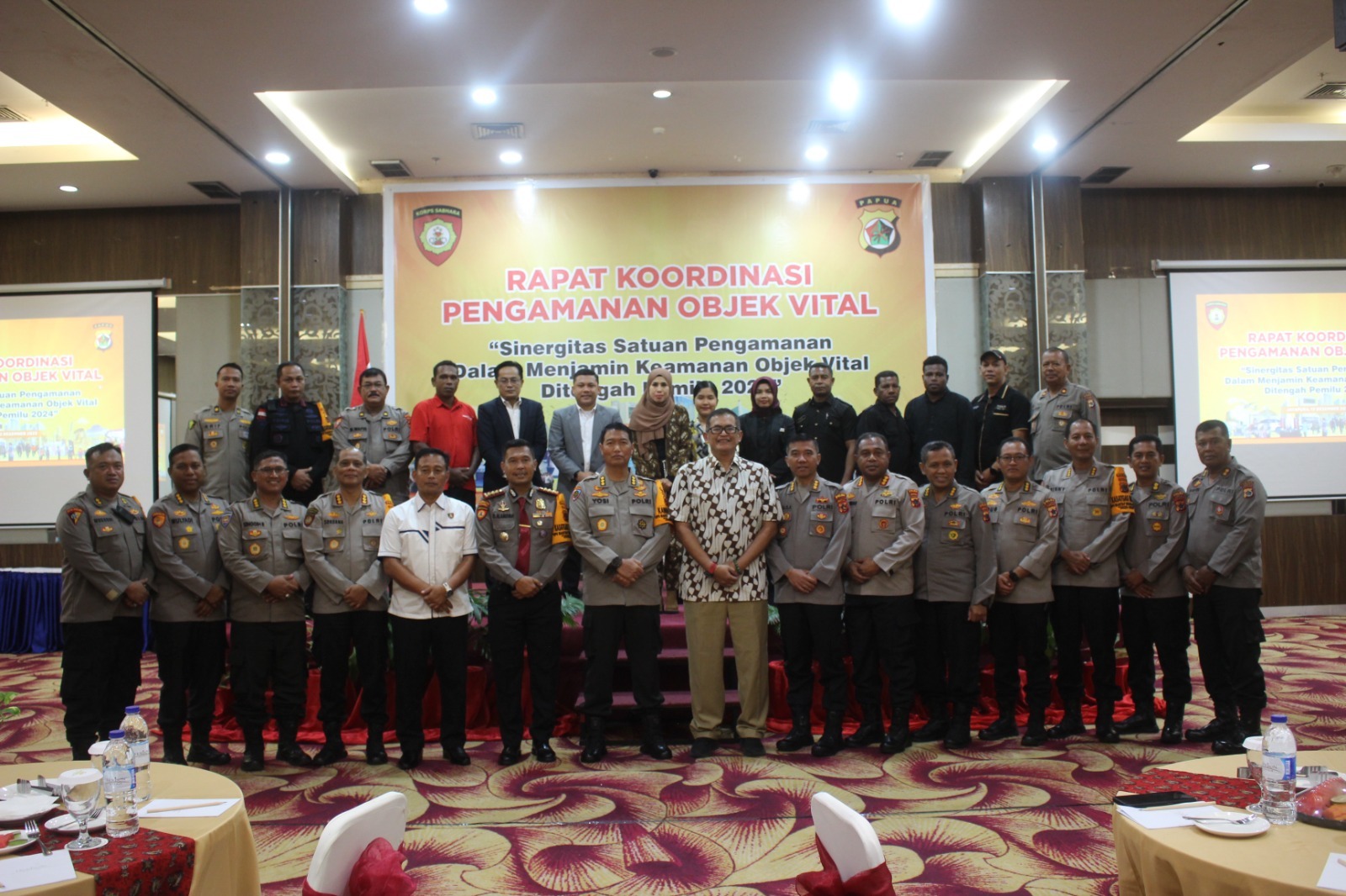 Menjelang Pemilu 2024, Dit Pamobvit Polda Papua Gelar Rapat Koordinasi Pengamanan Objek Vital