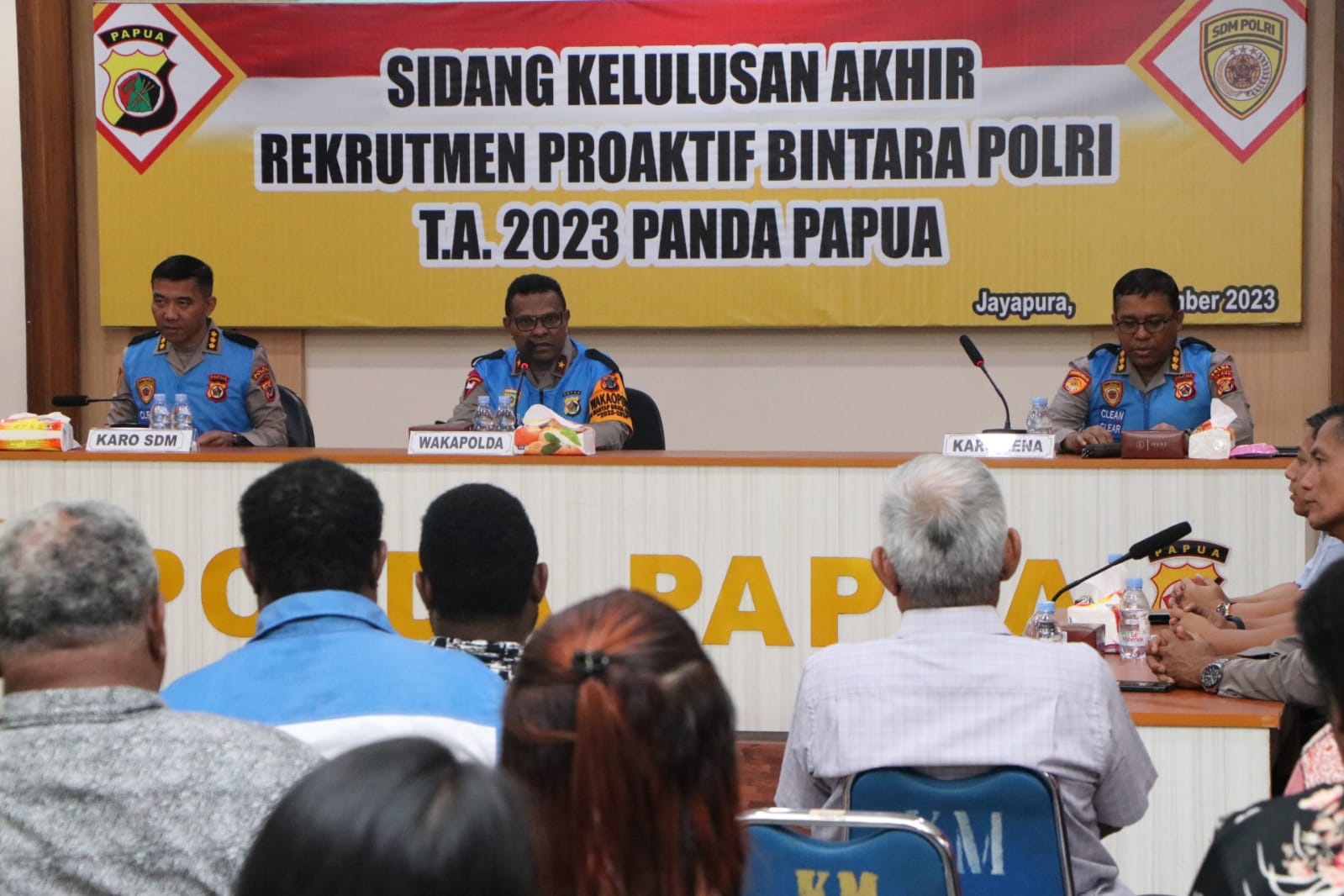 Wakapolda Papua Pimpin Sidang Kelulusan Rekrutmen Proaktif Bintara Polri T.A. 2023