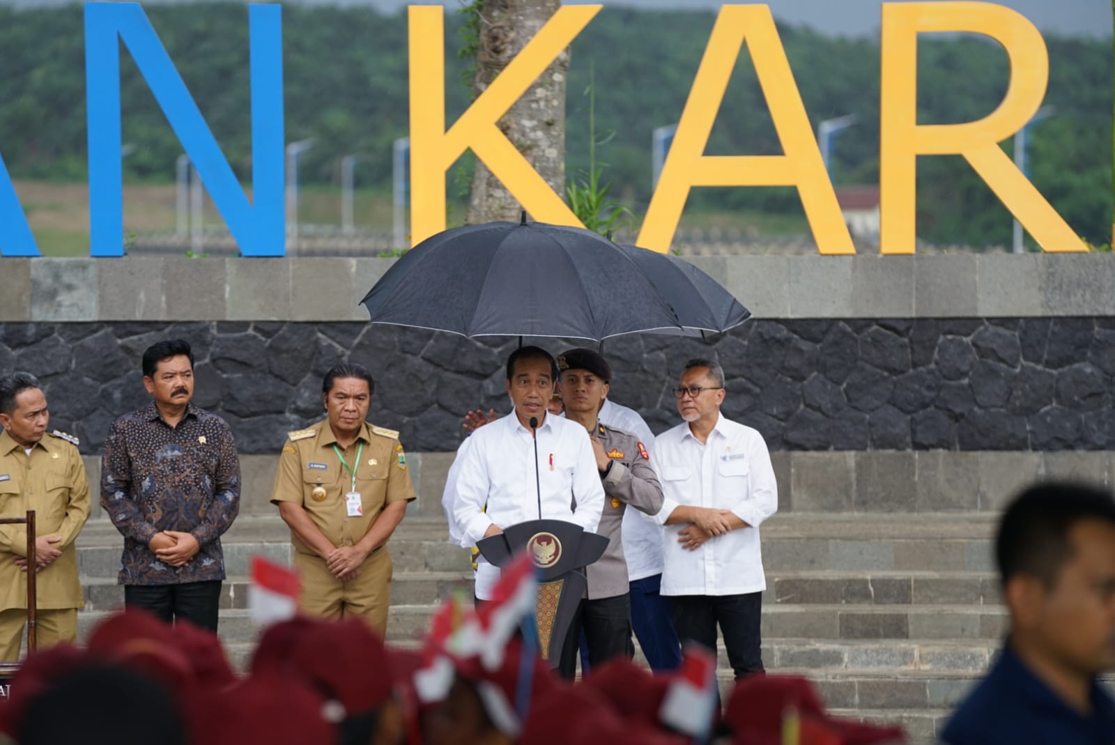 Resmikan Bendungan Karian di Lebak, Kapolda Banten Dampingi Presiden Joko Widodo
