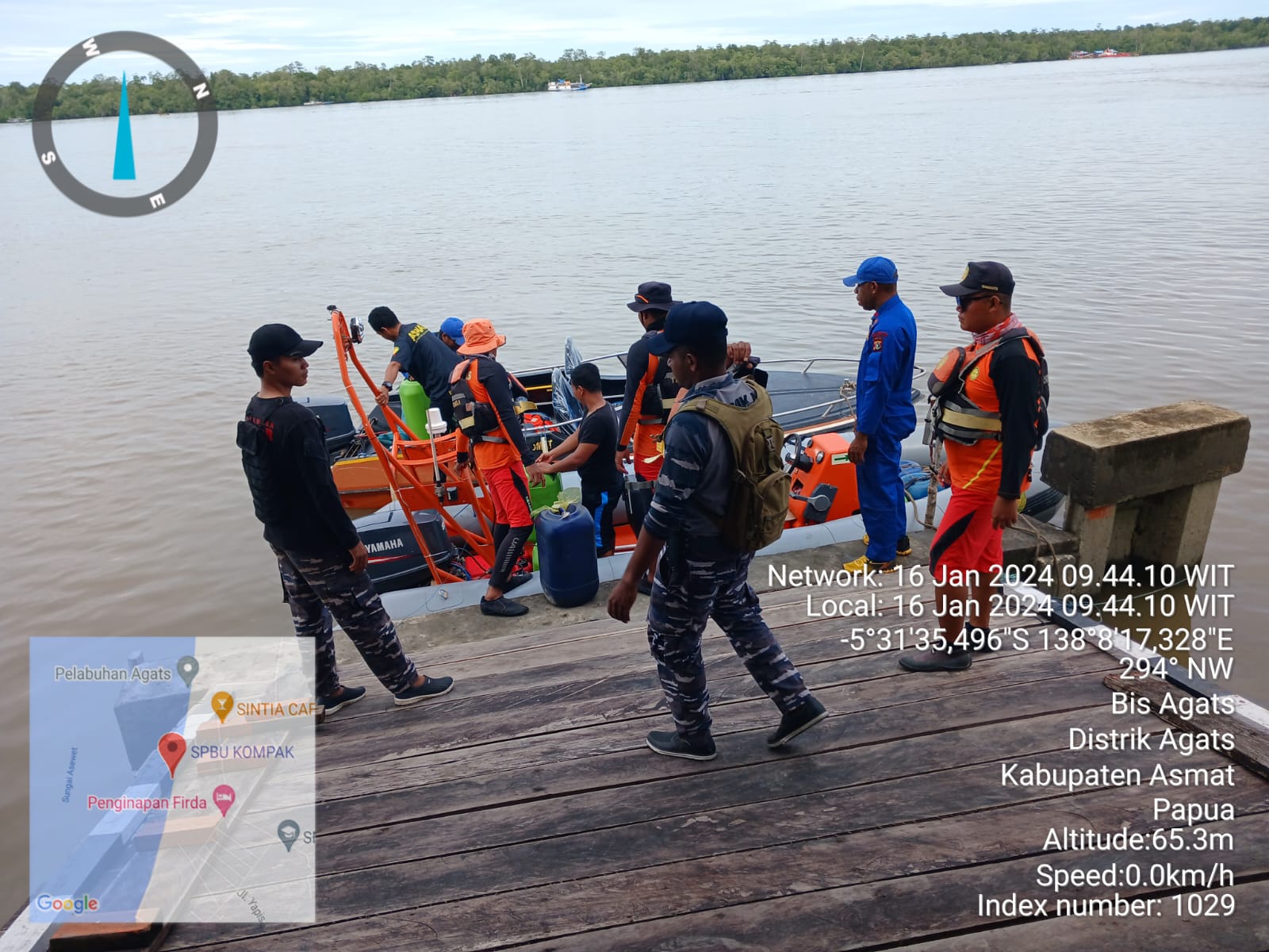 Polres Asmat dan Tim SAR Gabungan Tingkatkan Pencarian Korban Hilang di Perairan Asmat