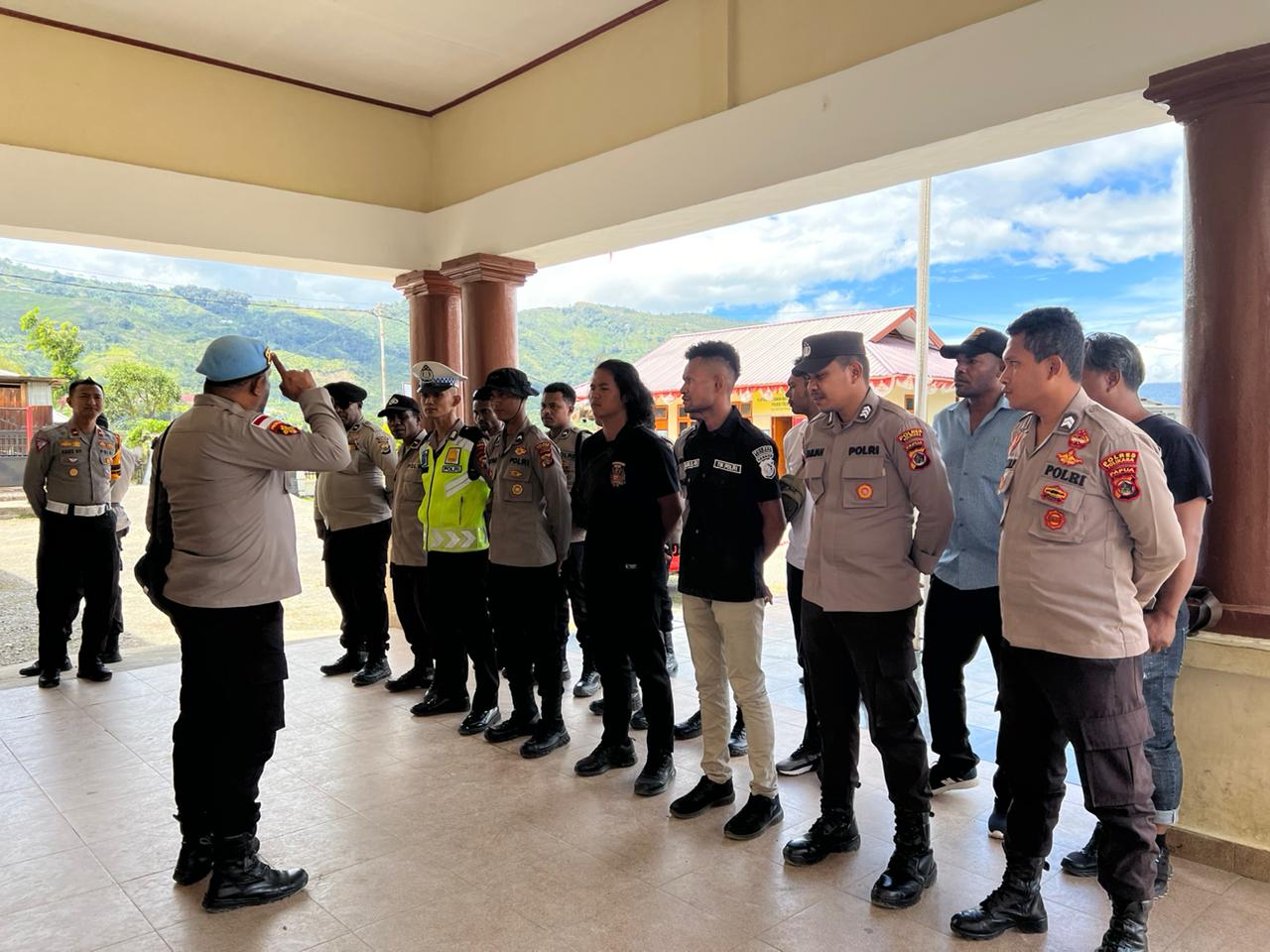 Polres Tolikara Lakukan Patroli Cipkon Jelang Pemilu 2024