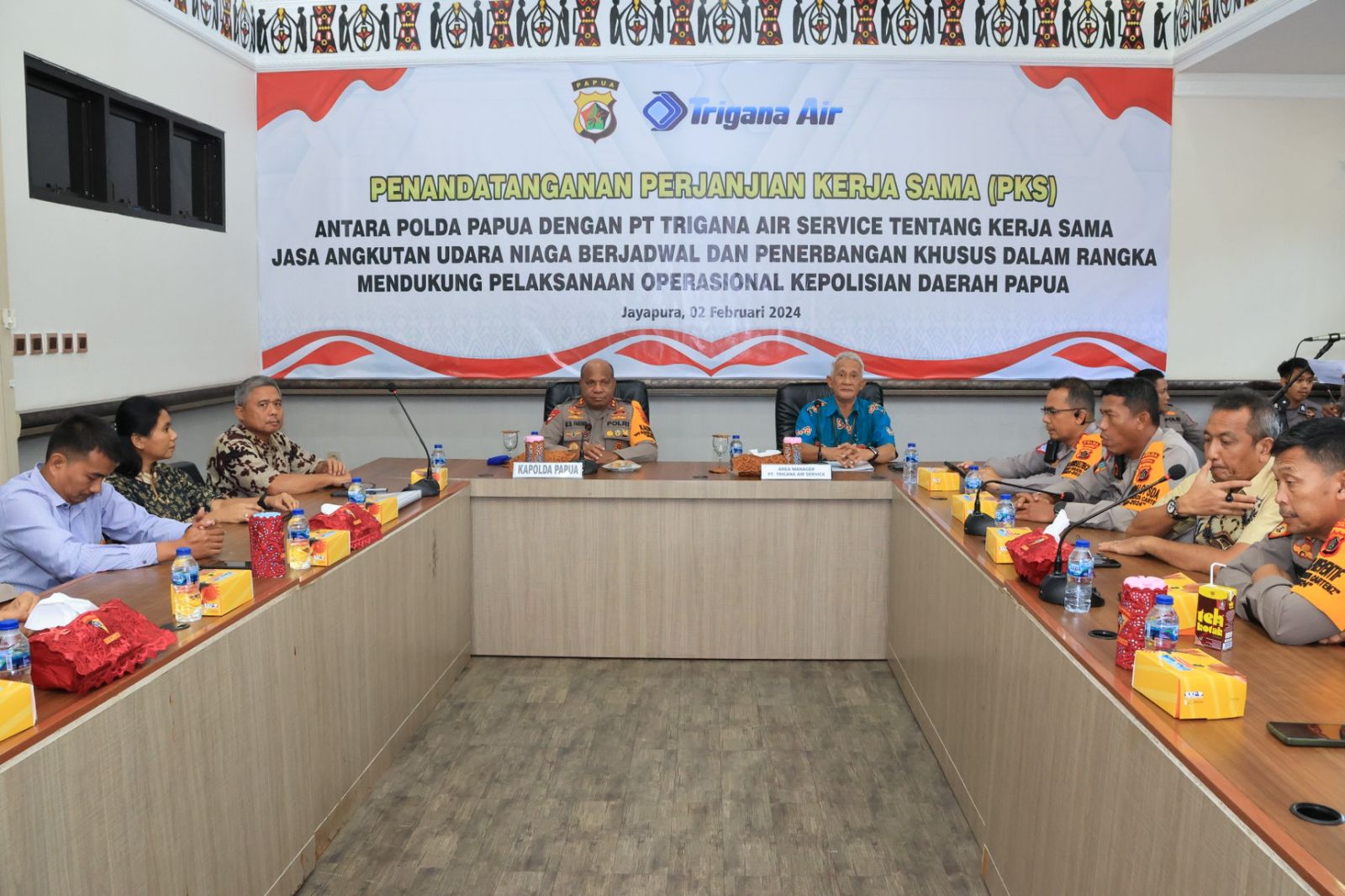 Muluskan Mobilisasi Hadapi Potensi Ancaman Pemilu 2024, Polda Papua Gandeng Maskapai Trigana Air