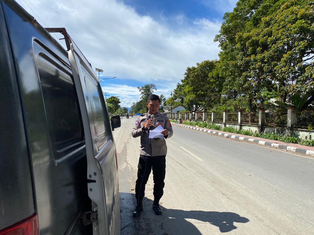 Polres Jayawijaya Himbau Masyarakat Untuk Selalu Jaga Kamtibmas di Kota Wamena