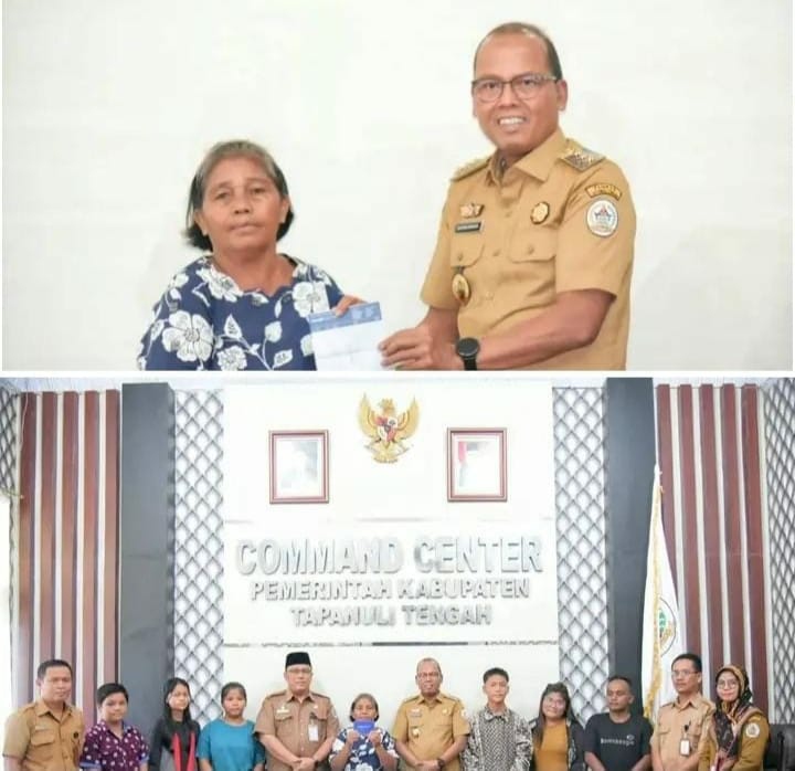 P.j Bupati Tapteng  Bantu Ringankan Beban 7 Orang Korban Bencana Tanah Longsor