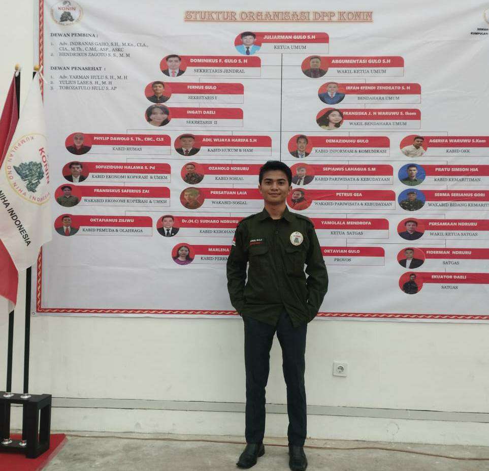 KONIN Menunjuk Firnus Gulo Sebagai Sekretaris Jenderal Baru