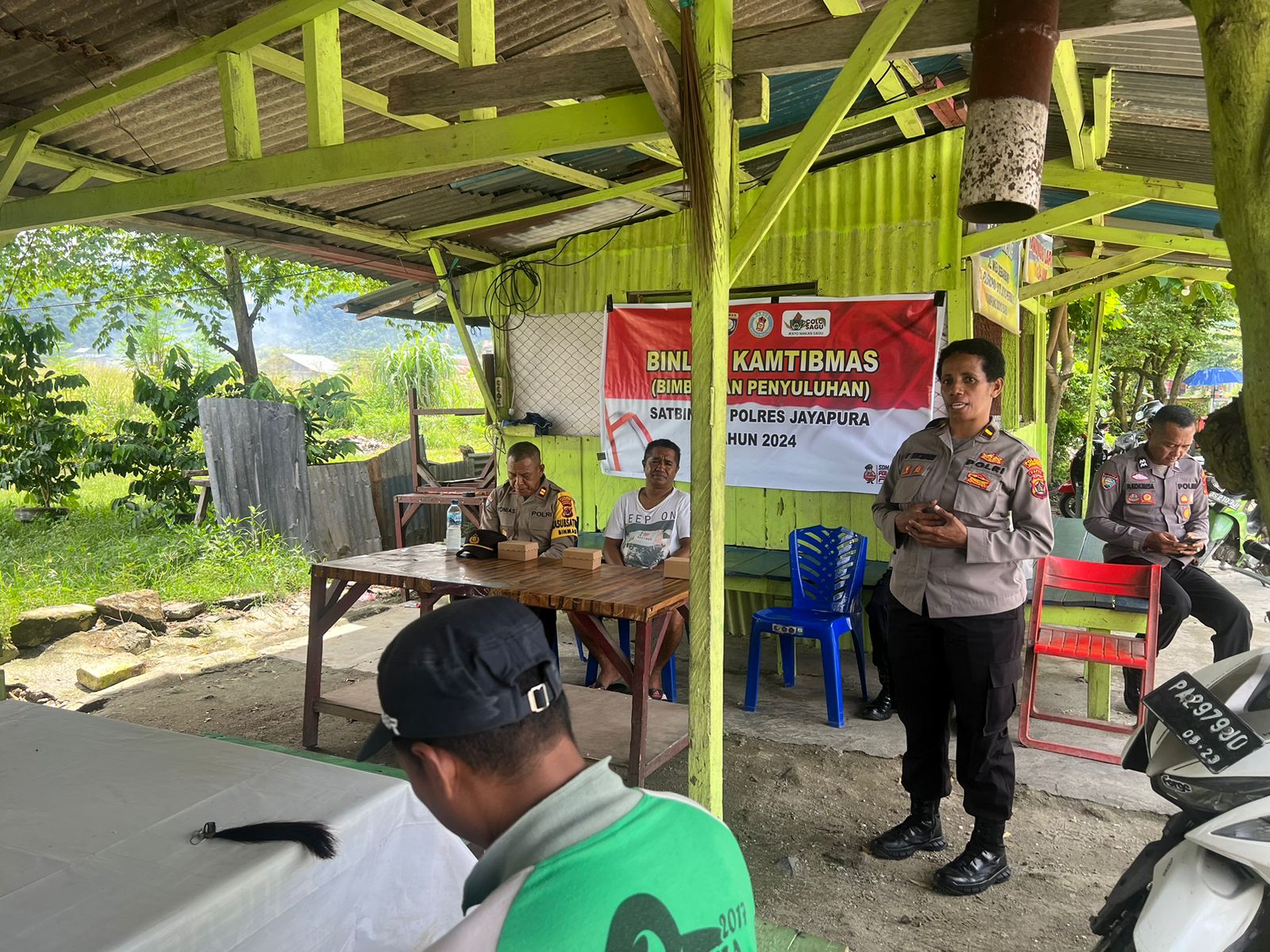 Satuan Binmas Polres Jayapura Lakukan Pembinaan dan Penyuluhan di BTN Puskopad Doyo Baru
