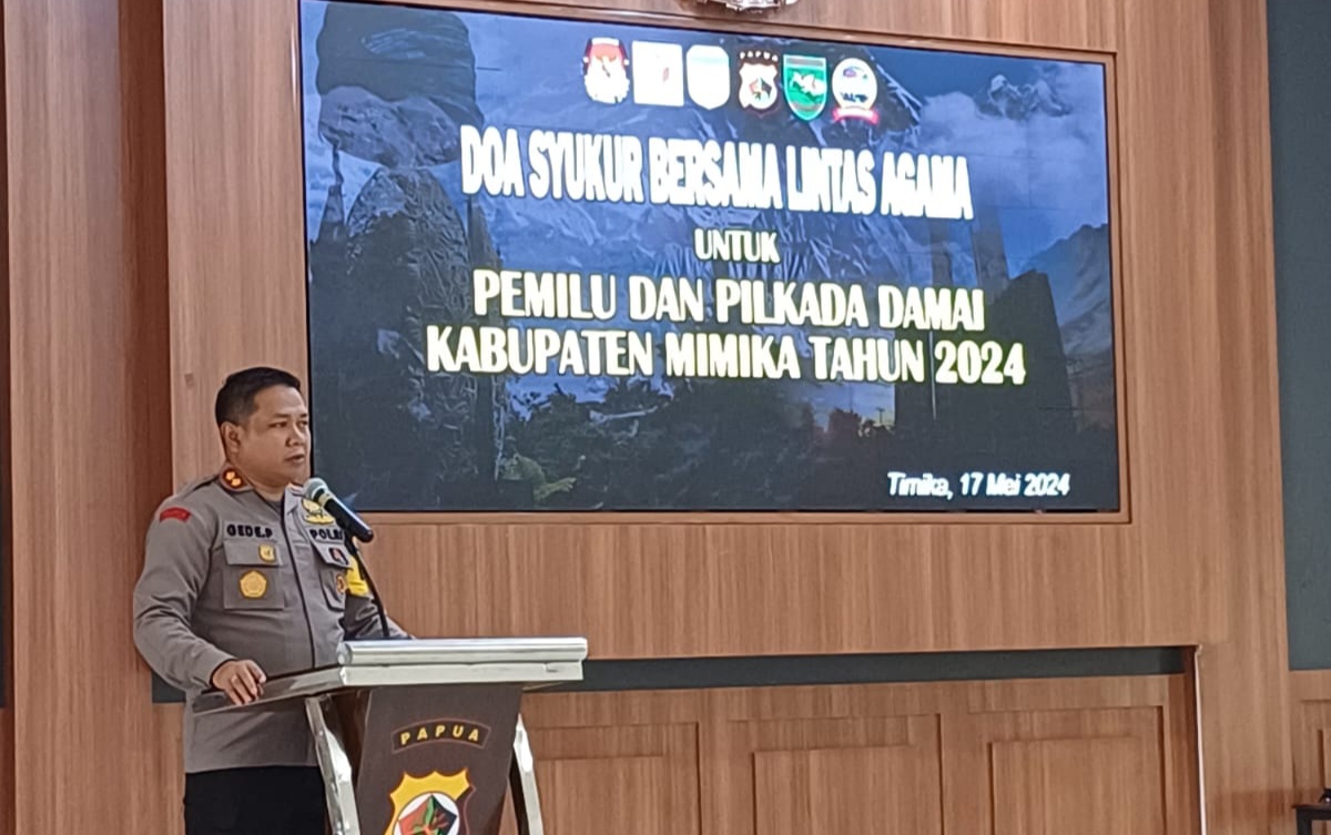 Polres Mimika Gelar Syukur dan Doa Bersama Lintas Agama untuk Pemilu dan Pilkada Damai