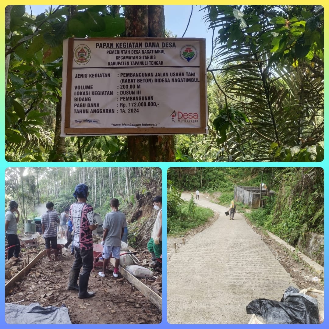 Pemdes Naga Timbul Bangun Jalan Usaha Tani Dari Rabat Beton Sepanjang 203 Meter