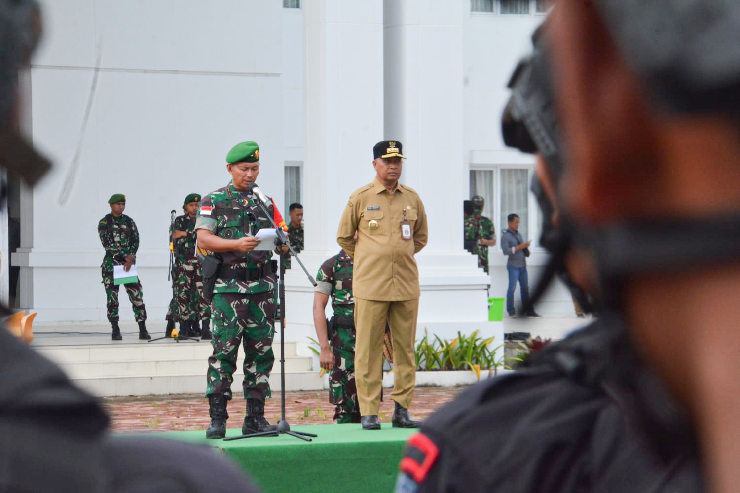 Danrem 172/PWY Pimpin Apel Gelar Pasukan Jelang Kedatangan Wapres RI Di Wilayah Papua Pegunungan