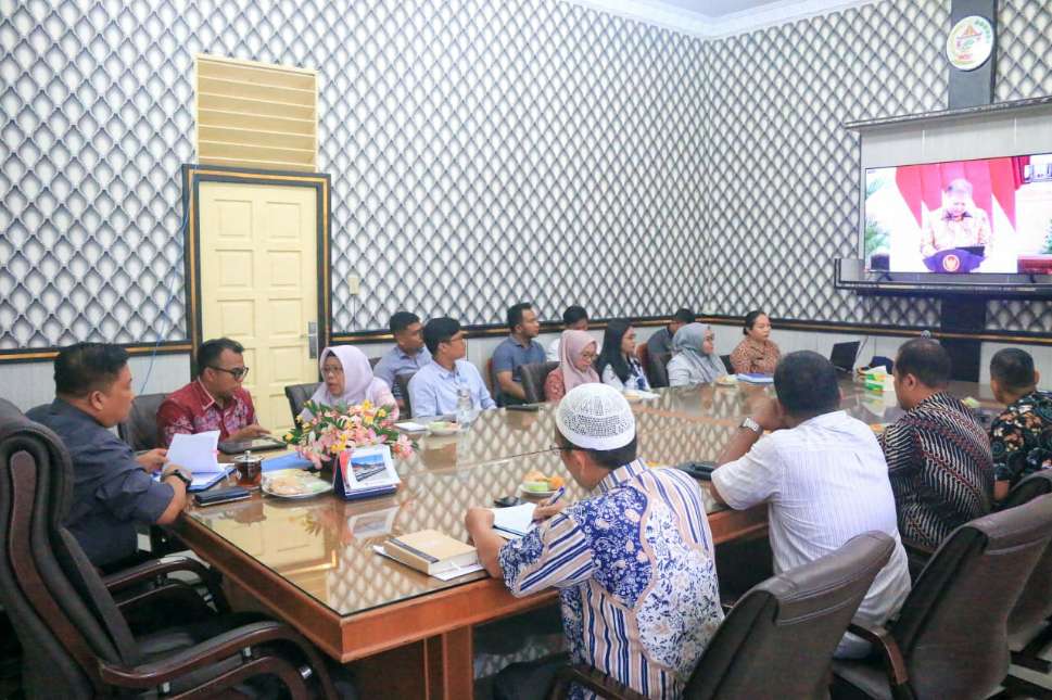 Dibuka Oleh Presiden, Sekdakab Tapteng Ikuti Rakor Pengendalian Inflasi