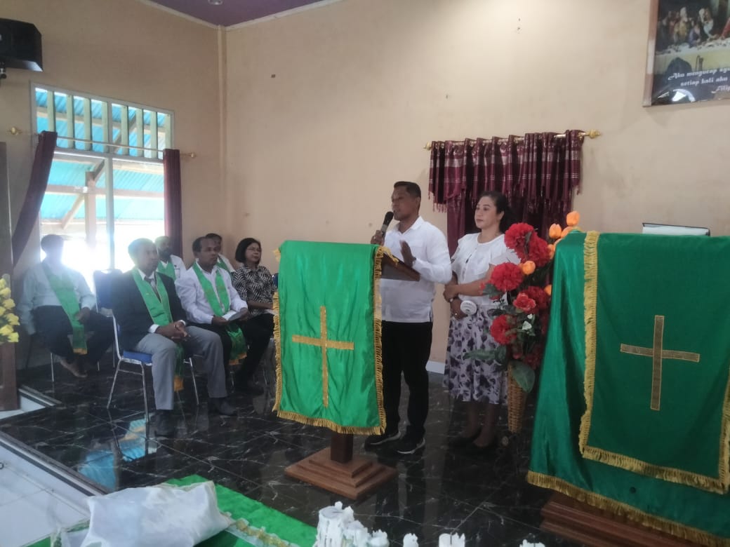 Gelar Minggu Kasih Polsek Bonggo Jalin Silaturahmi di Gereja GKI Jemaat Ora Et Labora Mawes Day