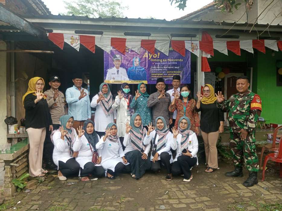 Kades Ranca Iyuh, Suherman Giat Grebeg Posyandu Bersama Tiem Penggerak PKK Di 14 Titik Posyandu Bougenville