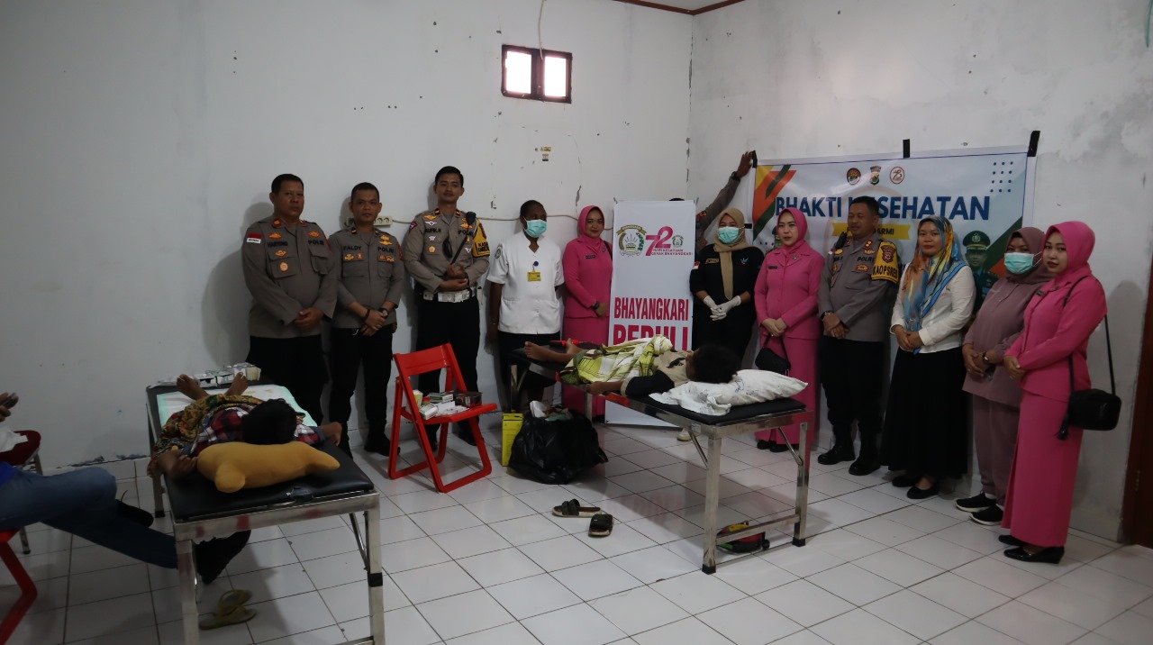 Sambut Hari Bhayangkara ke-78, Polres Sarmi Gelar Bakti Kesehatan