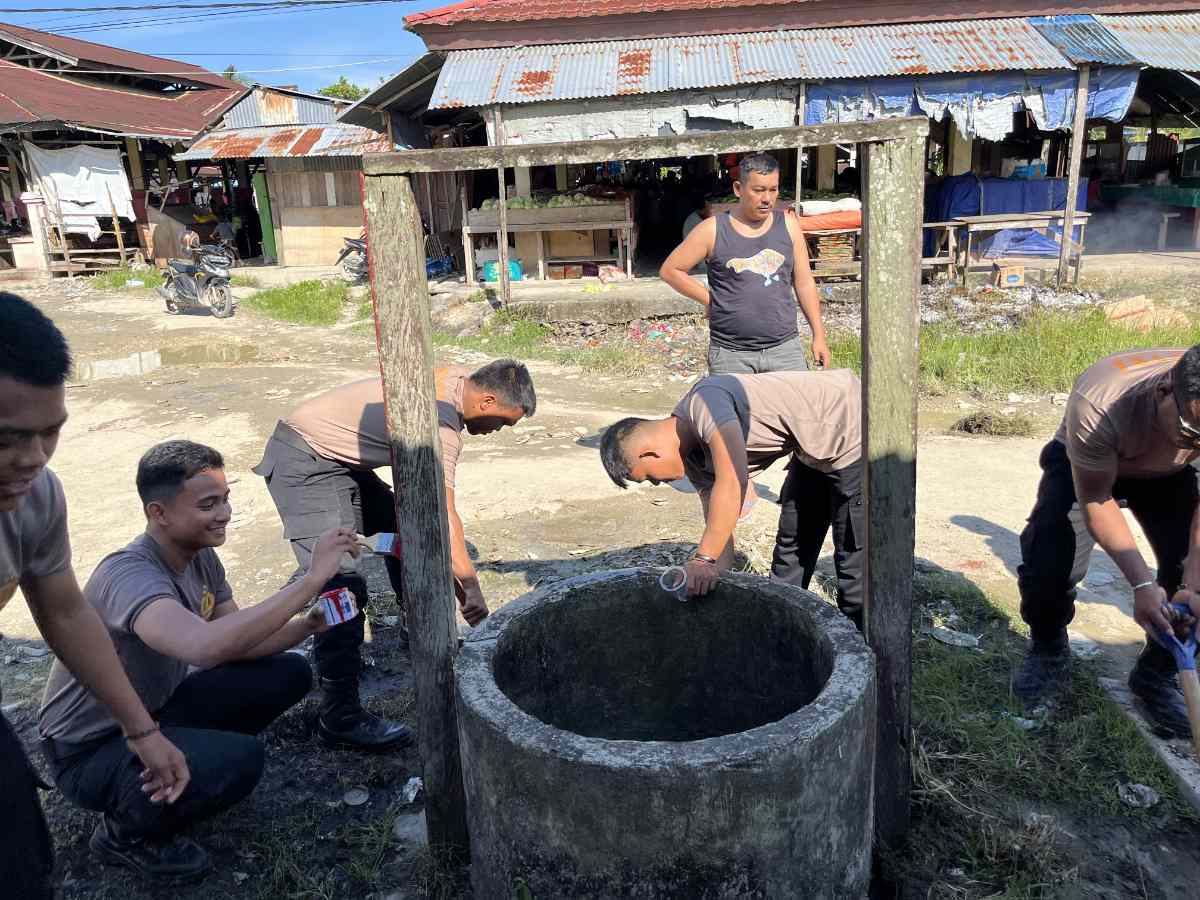 Polres Sarmi menggelar giat Pembuatan Sumur Bor Dalam Rangka HUT Bhayangkara Ke-78