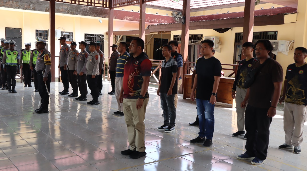 Kapolisian Resor (Polres) Sarmi Menggelar Gladi Upacara Hari Bhayangkara ke-78