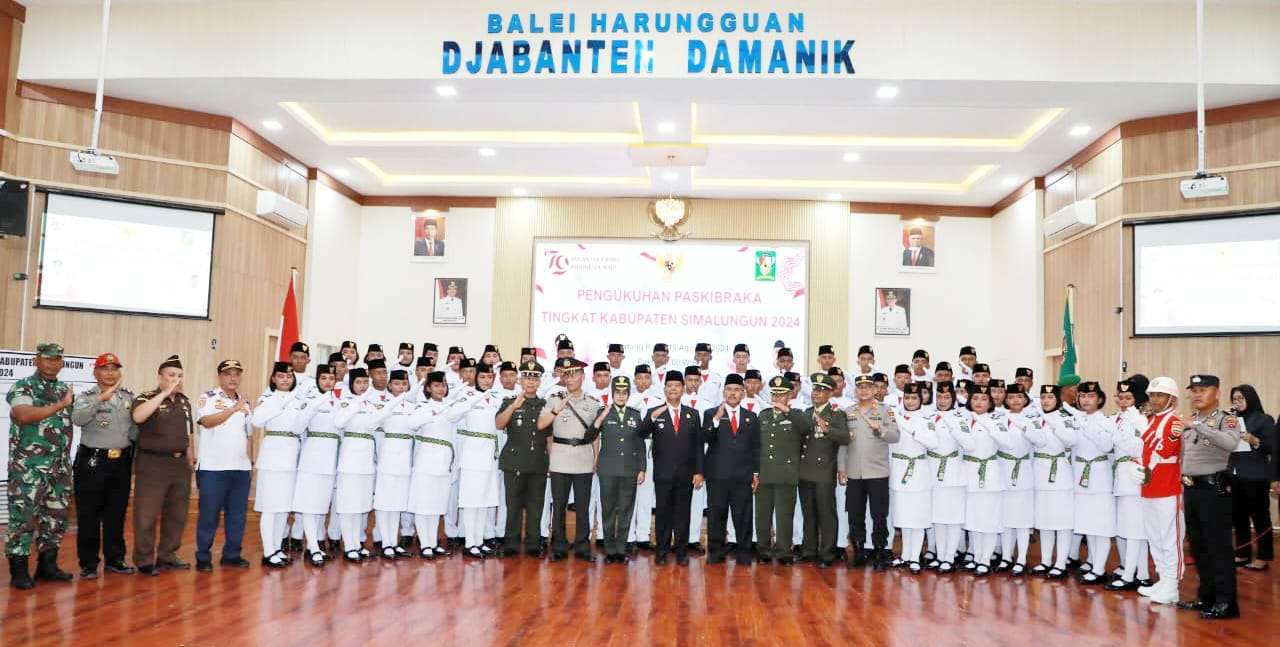 Kukuhkan Paskibraka Tahun 2024, Bupati Simalungun: “Jaga Jiwa Nasionalisme dan Patriotisme