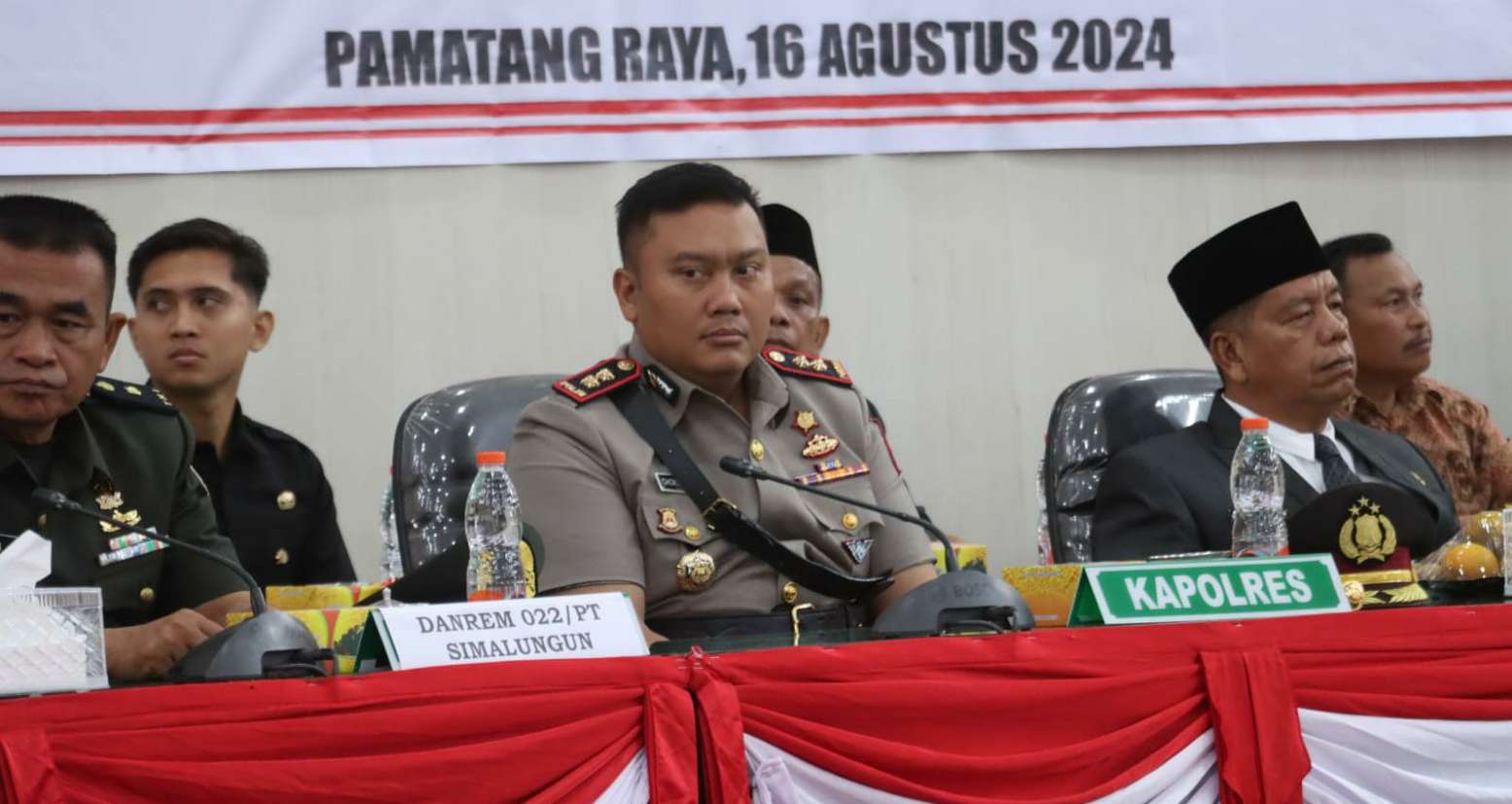 Kapolres Simalungun Hadiri Sidang Tahunan MPR RI dan Sidang Bersama DPR vc RI dalam Rangka HUT ke-79 Kemerdekaan Republik Indonesia Tahun 2024
