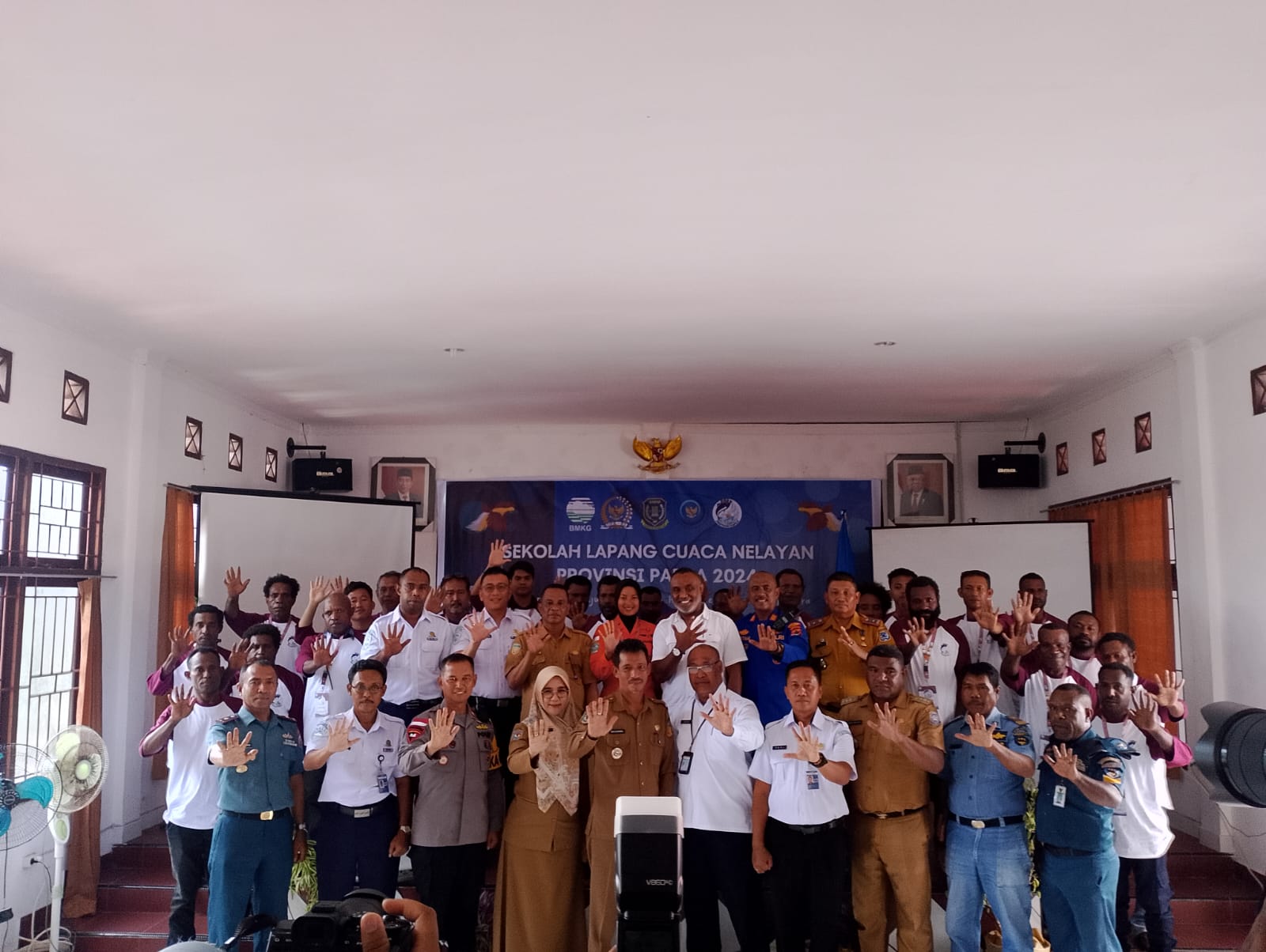 Kapolres Sarmi Hadiri kegiatan sekolah Lapang Cuaca Nelayan (SLCN) 2024