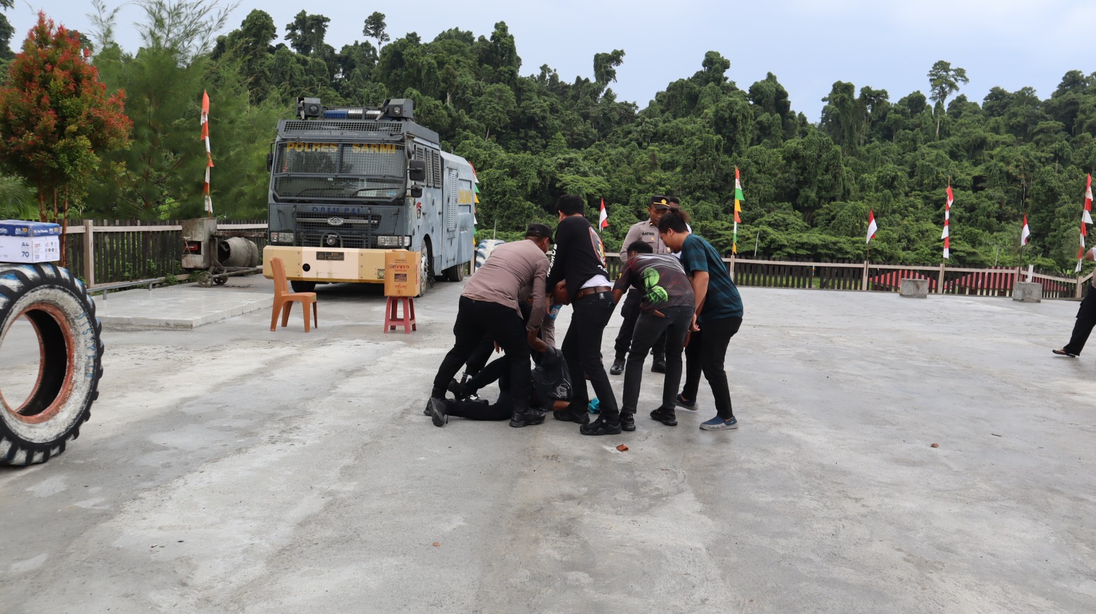Polres Sarmi Gelar gladi kotor pengamanan Sispamkota persiapan Pemilukada 2024