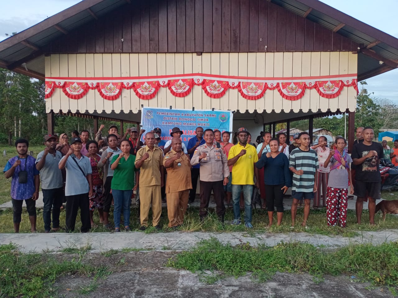 Kapolsek bonggo memberikan sosialisasi tentang bahaya narkoba