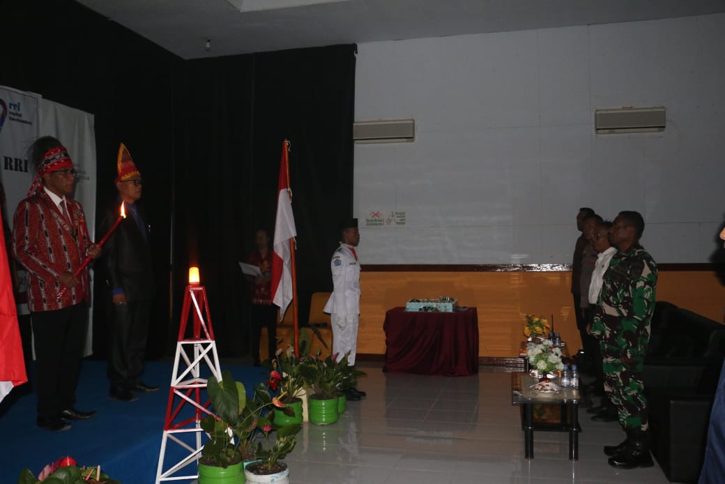 Penyulutan Obor Tri Prasetya Hari Radio Nasional Ke-79, Ini Tanggapan Pasi Ter Kodim 1702/JWY