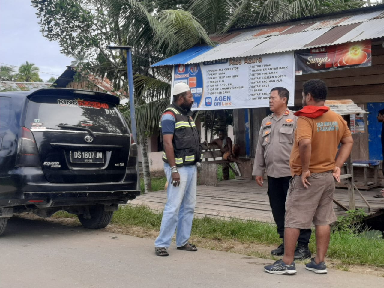 Kapolsek Sarmi Kota merespon TKP Dugaan tindak Pidana Pengancaman dan Pengrusakan