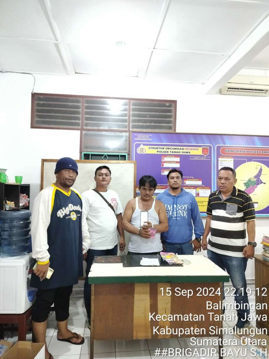 Polsek Tanah Jawa Berhasil Tangkap Pelaku Perjudian Jenis Kim Hongkong di Warung Kopi Kampung Silaukitir
