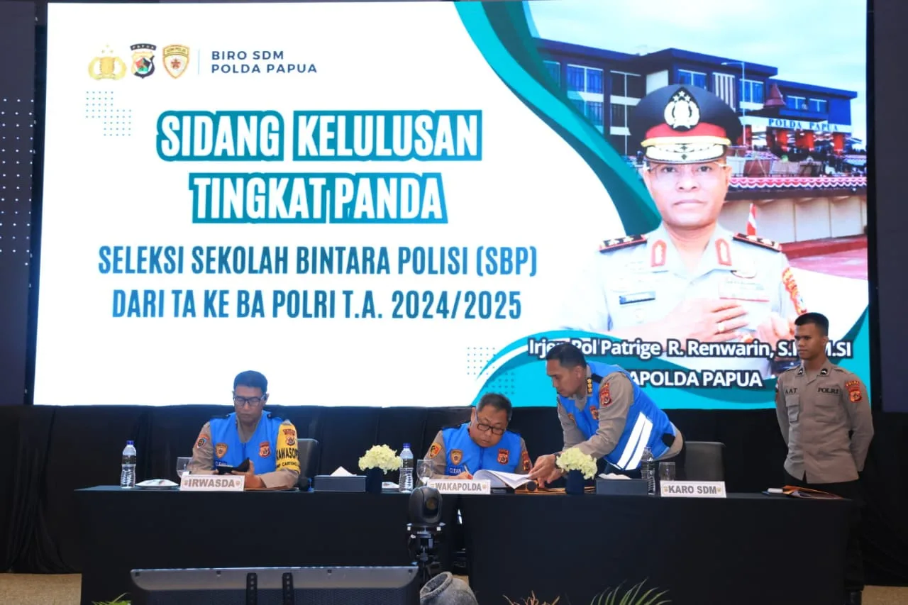 Polda Papua Gelar Sidang Kelulusan Seleksi Pendidikan SBP Tamtama ke Bintara