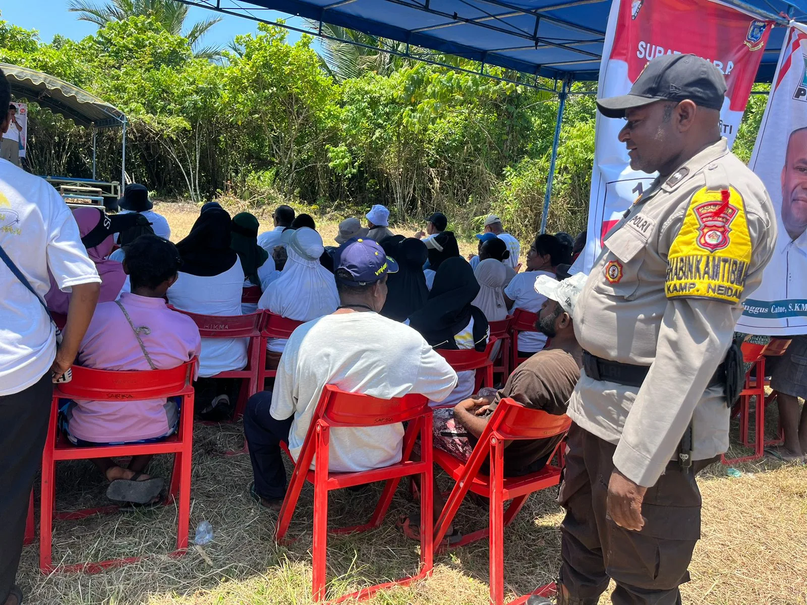 Tim PRC Sat Samapta Polres Sarmi Lakuakan Pengamanan Kampanye