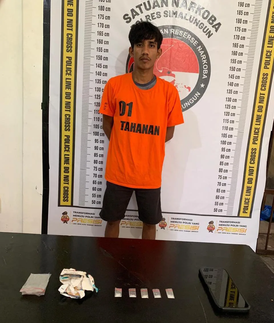 Narkoba di Simalungun Dibantai Lagi! Polsek Tanah Jawa Resor Simalungun Ringkus Pengedar Sabu 0,70 Gram