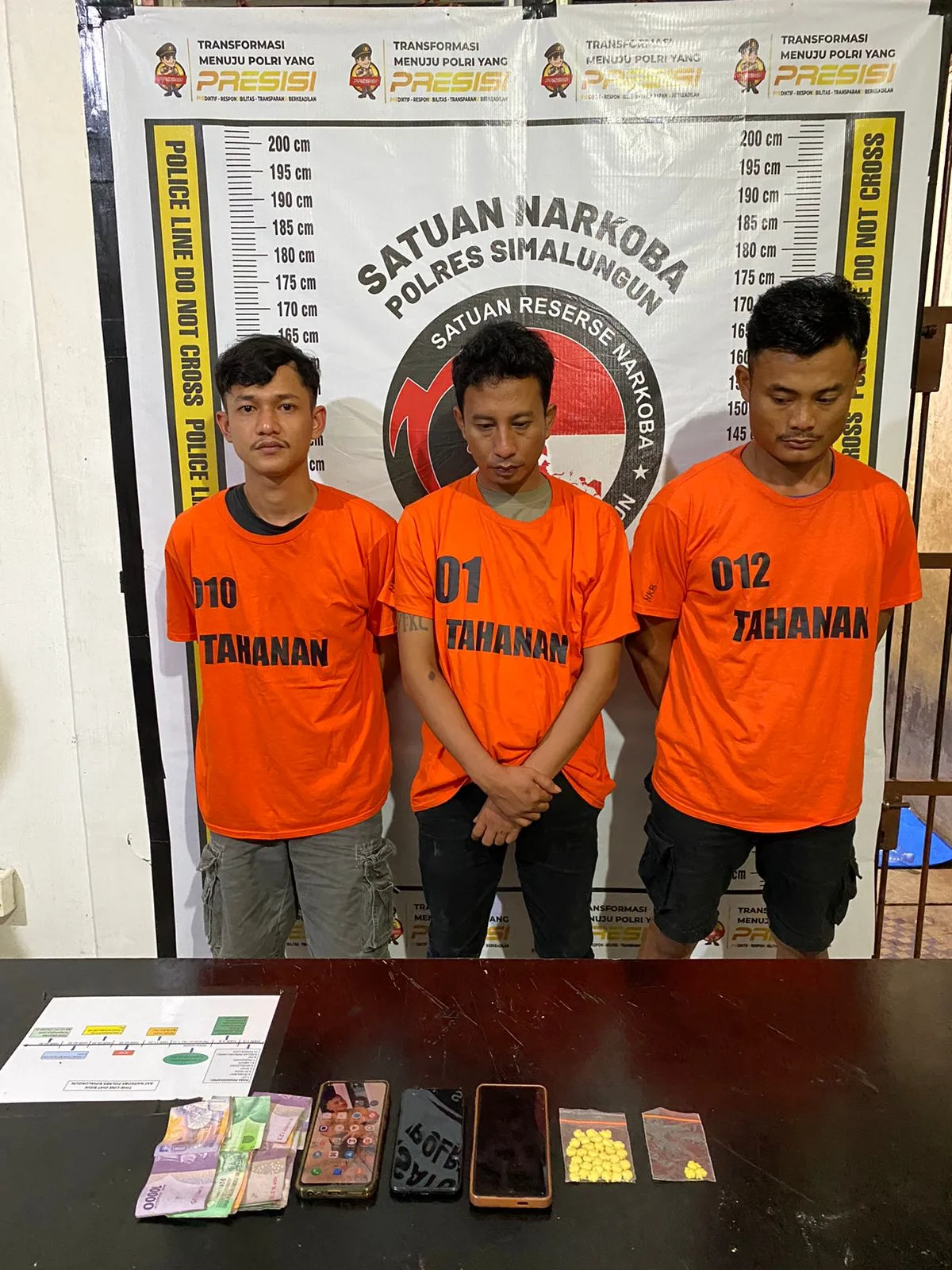 Brantas Narkoba Polres Simalungun Ringkus Tiga Bandar Sabu di Bandar, Simalungun