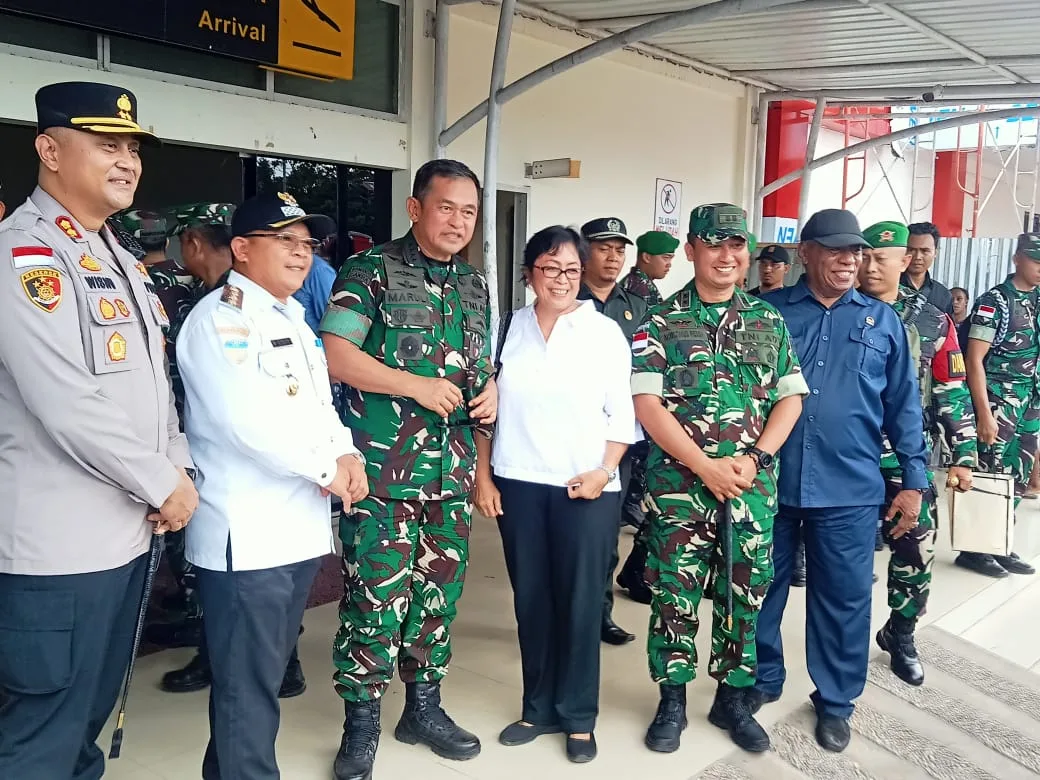 Polres Boven Digoel Polda Papua Laksanakan Pengamanan Kunjungan KASAD di Boven Digoel