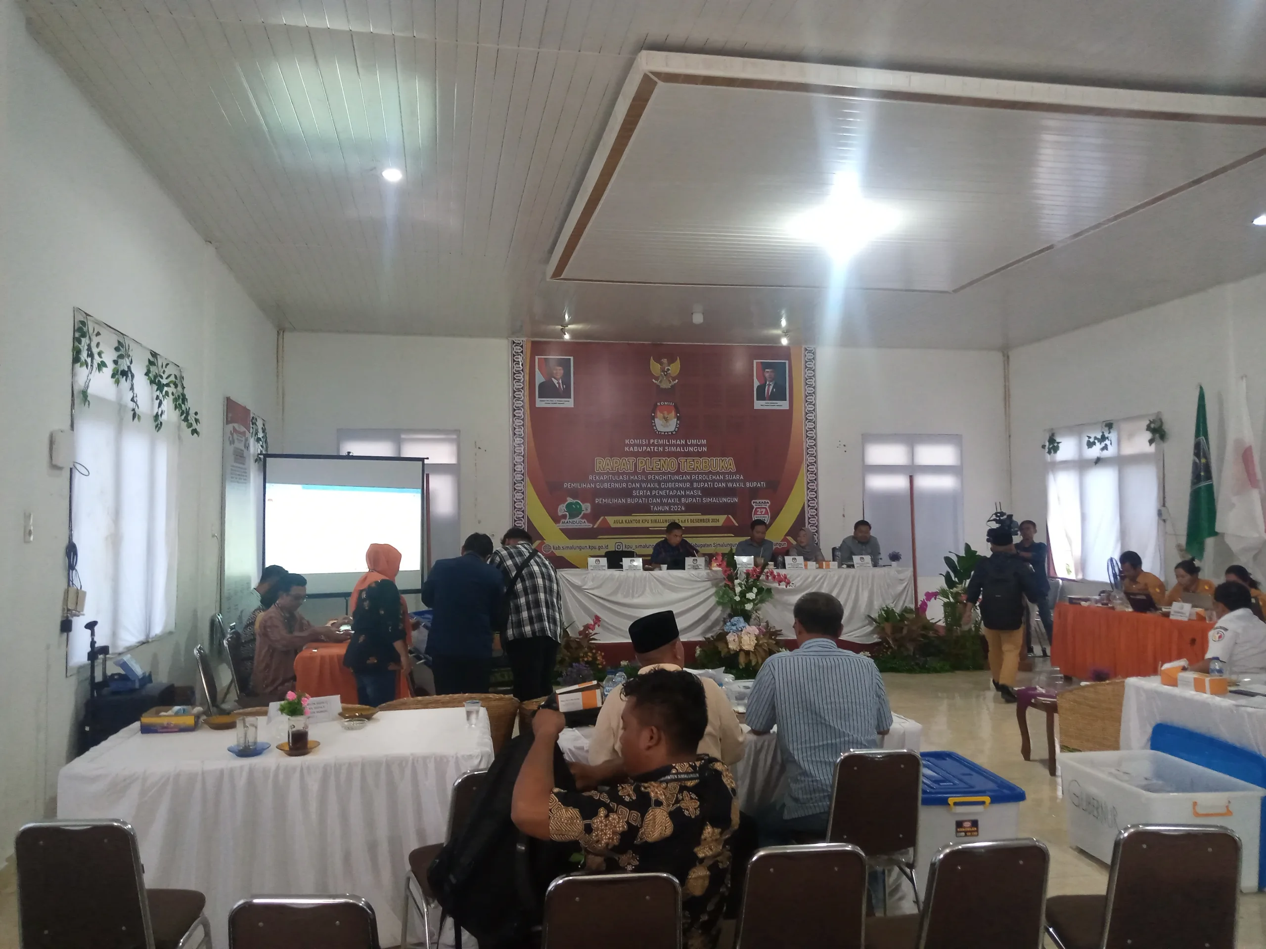 KPU Simalungun Rapat Pleno Terbuka Ditunda