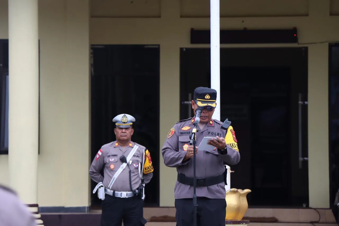 Wakapolres Jayawijaya Pimpin Apel Gelar Pasukan Ops Keselamatan Cartenz 2025