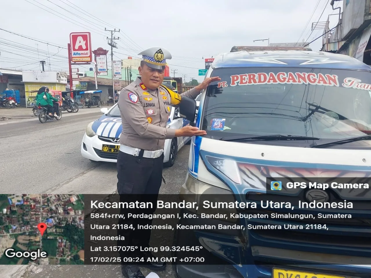 Kasat Lantas Polres Simalungun Pimpin Operasi Keselamatan Toba 2025 di Jalur Asahan-Batubara